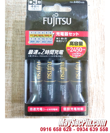Fujitsu FCT344ACHFX(FX) _Bộ sạc FCT344ACHFX(FX) kèm 4 Pin sạc Fujitsu AA2450mAh 1.2v Nội địa Nhật